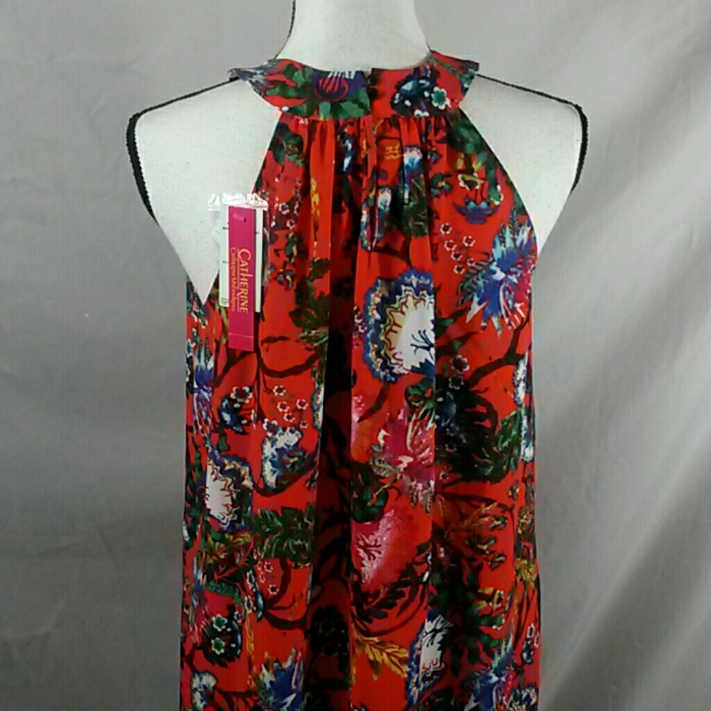 NWT floral maxi sleeveless dress pockets - Picture 2 of 7